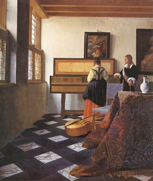 A Lady at the Virginals with a Gentleman, 1662 - 1665 - Johannes Vermeer