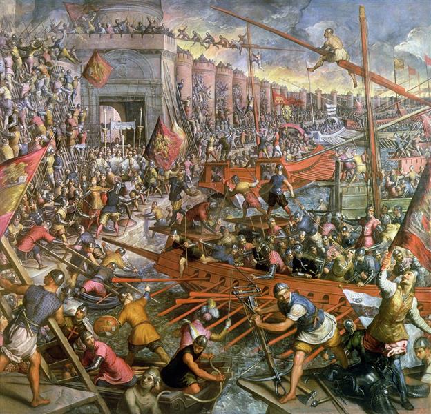 The Capture of Constantinople in 1204, 1580 - Tintoretto