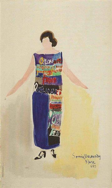 Robe Poème, Oublions Les Oiseaux…, 1922 - Sonia Delaunay