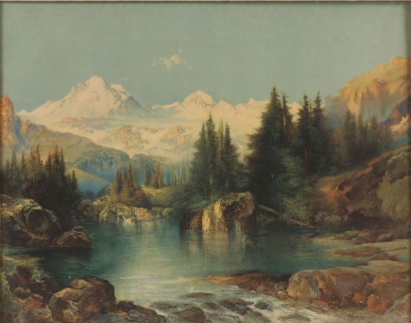 View of the Rocky Mountains - Thomas Moran