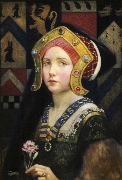 Head of a Tudor Girl - Eleanor Fortescue-Brickdale
