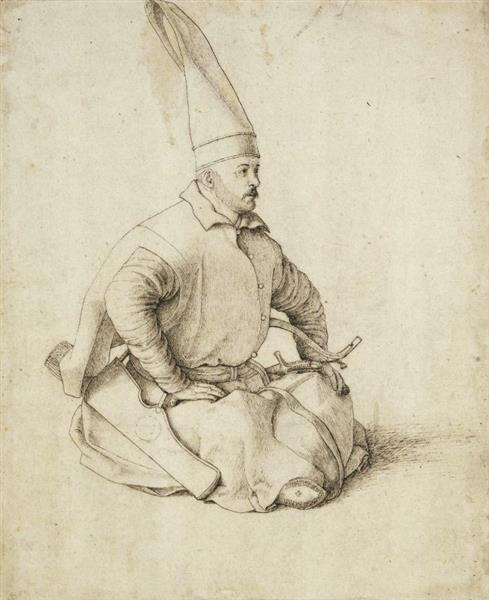 A Turkish Janissary, c.1479 - c.1481 - Gentile Bellini
