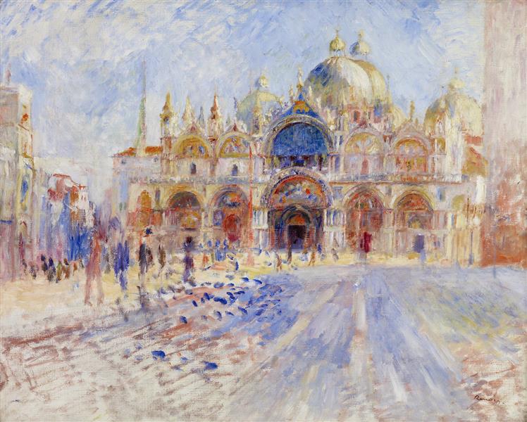 The Piazza San Marco, Venice, 1881 - 雷諾瓦