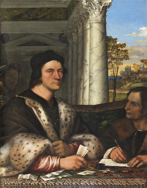 Ferry Carondelet with his Secretaries, c.1512 - Sebastiano del Piombo