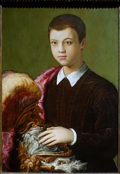 Portrait of an Aristocratic Youth (possibly Gian Battista Salviati), c.1544 - Francesco de' Rossi (Francesco Salviati), "Cecchino"