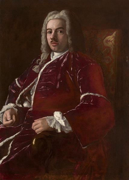 Portrait of Cornelis Calkoen, Dutch Ambassador to Istambul and Dresden, c.1725 - c.1737 - Jean Baptiste Vanmour