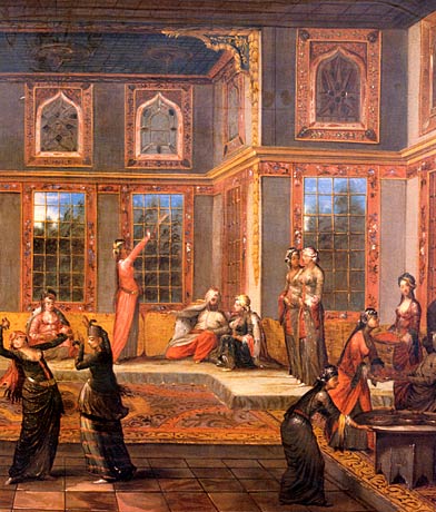 Harem Scene with the Sultan, 1730 - Jean Baptiste Vanmour