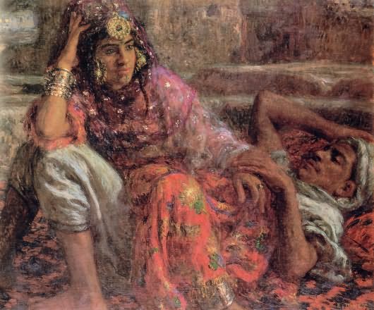 On The Terraces, Moonlight, 1908 - Nasreddine Dinet
