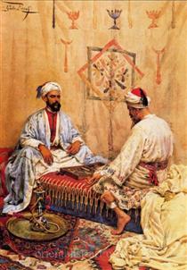 Arabs Playing Backgammon - Джулио Розати