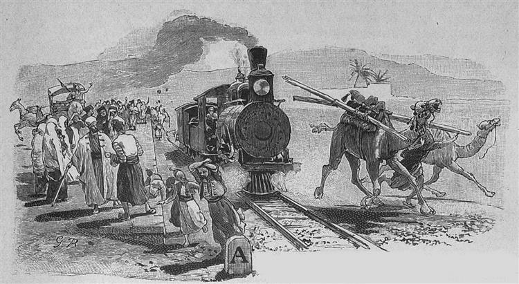 The first locomotive, 1893 - Gustav Bauernfeind
