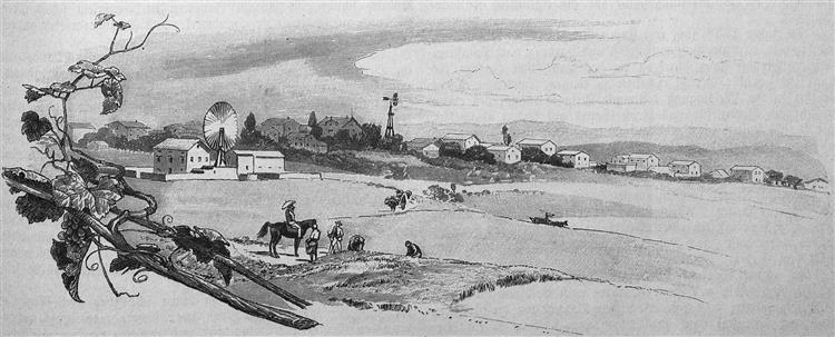 German Colony Sarona near Jaffa, 1893 - Gustav Bauernfeind