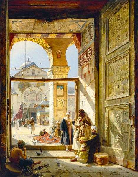 The Gate of the Great Umayyad Mosque, Damascus, 1890 - Gustav Bauernfeind