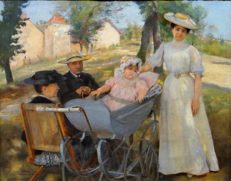 Réunion De Famille Un Jour D'été À Saint-léon-sur-vézère, 1907 - Paul Leroy