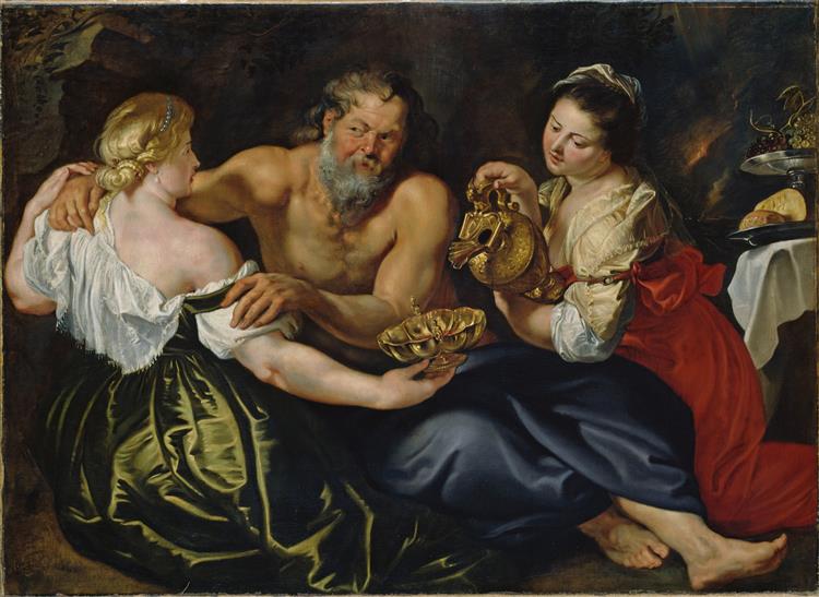 Lot and His Daughters, c.1610 - Питер Пауль Рубенс