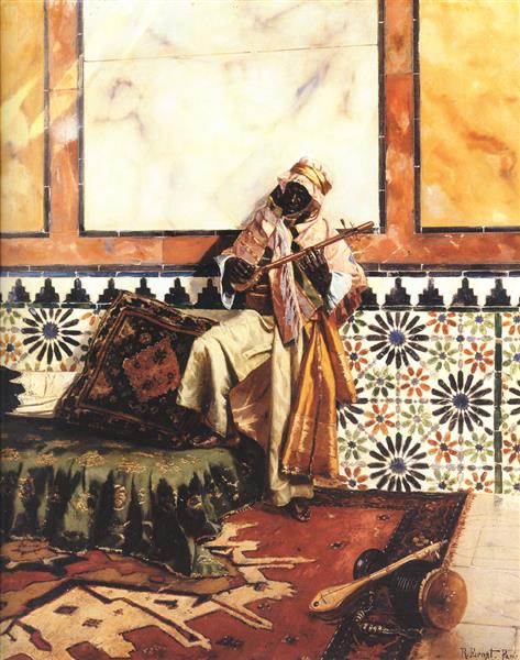 Gnaoua in a North African Interior - Rudolf Ernst