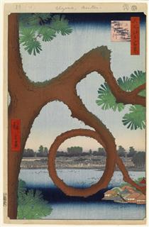 89. Moon Pine in Ueno - Hiroshige