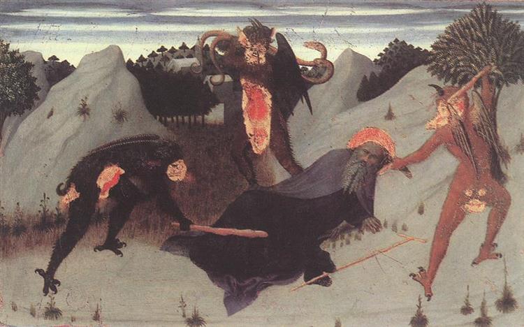 St Anthony the Hermit Tortured by the Devils, 1423 - Sassetta