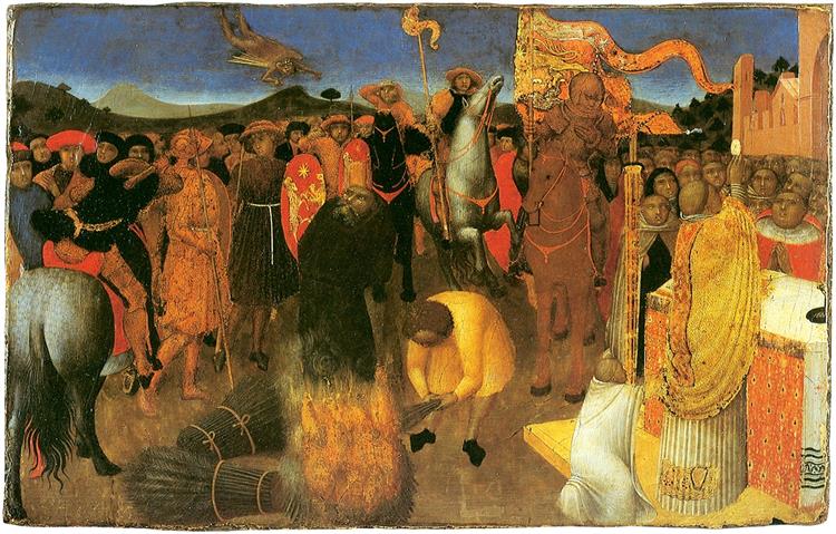 Burning of a Heretic, c.1423 - c.1426 - Il Sassetta (Stefano di Giovanni)