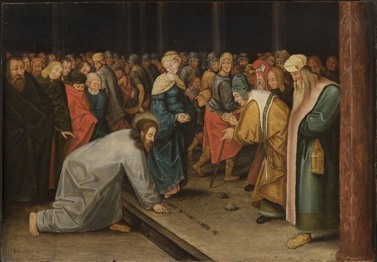 Christ and the Adulteress - Pieter Brueghel le Jeune