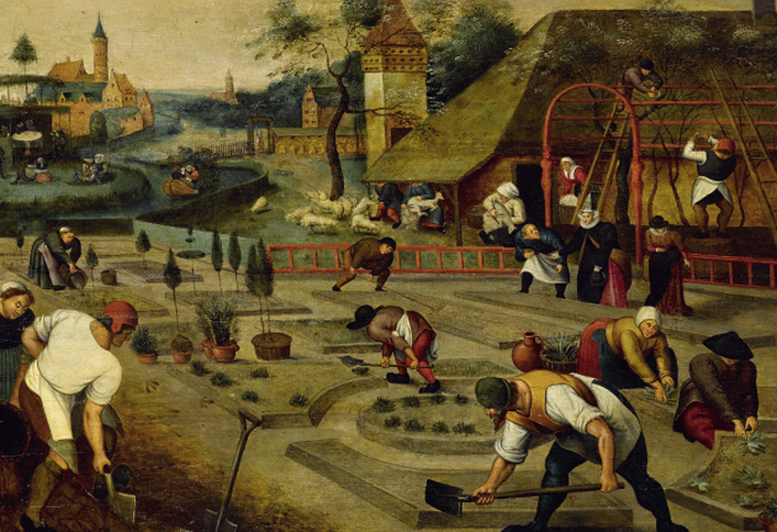 Frühling - Das Bereiten Der Blumenbeete - Pieter Brueghel the Younger