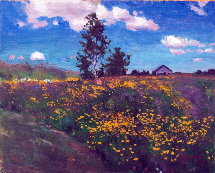 Blooming Meadow. Study, 1923 - Arkadi Rylov