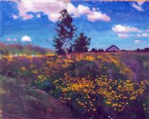 Blooming Meadow. Study - Arkadi Rylov