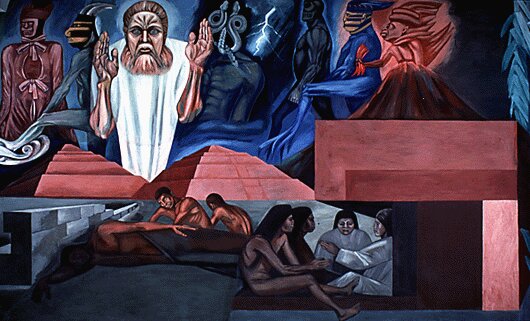 Panel 5. The Coming of Quetzalcoatl - The Epic of American Civilization, 1932 - 1934 - Хосе Клементе Ороско