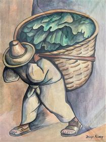 El Cargador de Hojas de Plátano - Diego Rivera