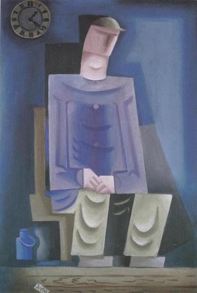 Sedící muž, 1923 - Йозеф Чапек