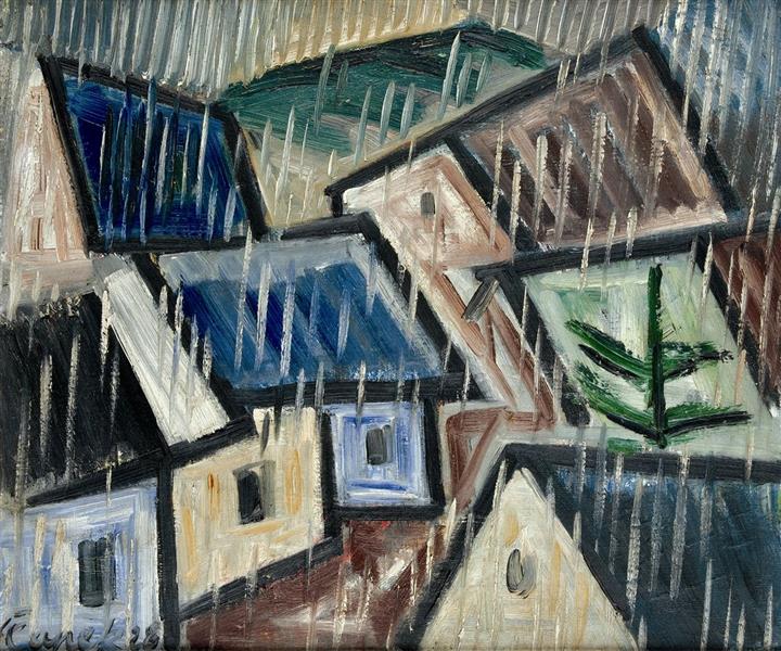 Landscape in the Rain, 1928 - Josef Capek