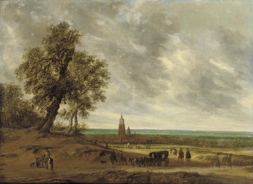 Landscape with Horsemen near Amersfoort - Salomon van Ruysdael