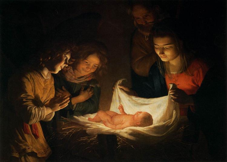 Adoration of the Child, c.1620 - Герріт ван Гонтгорст