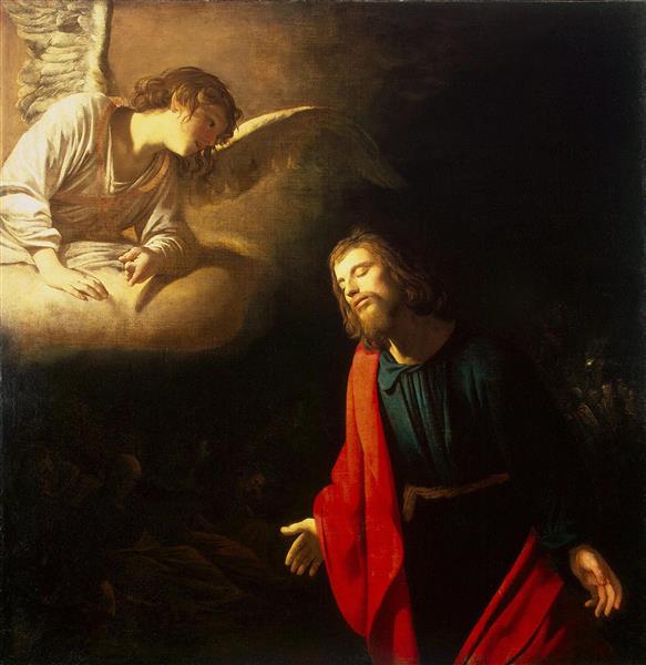 Christ in the Garden of Gethsemane (The Agony in the Garden), c.1617 - Gerard van Honthorst