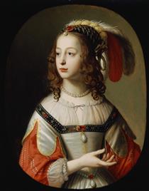Portrait of Sophia, Princess Palatine (Sophia of Hanover) - Gerrit van Honthorst