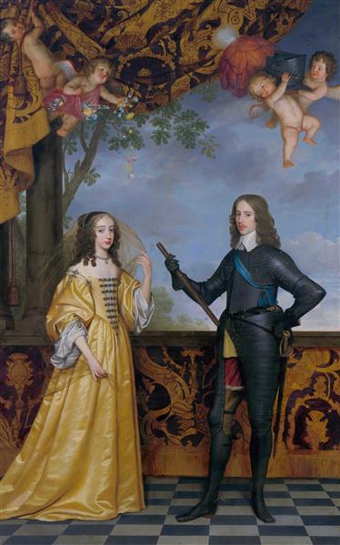 Double-portrait of William II, Prince of Orange, and His Wife Mary Stuart, 1647 - Геррит ван Хонтхорст