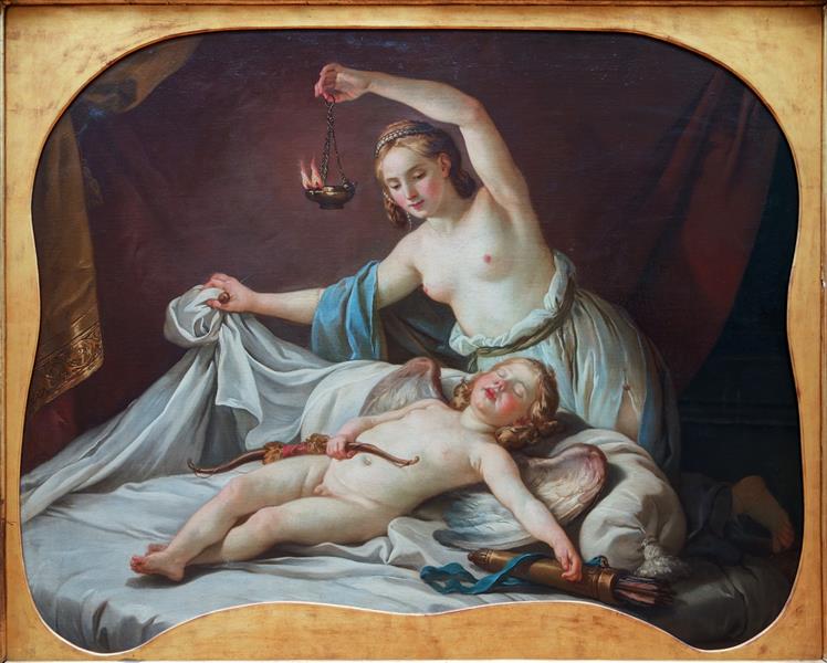 Psyché Reconnaissant L'amour Endormi, 1761 - Жозеф-Мари Вьен