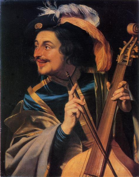 Man with Viola Da Gamba, 1631 - Герріт ван Гонтгорст