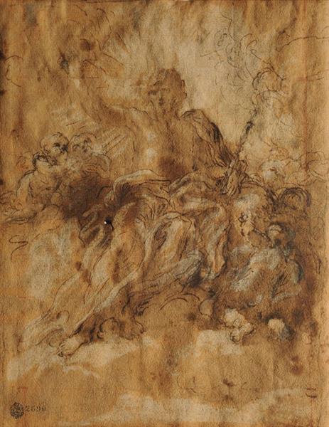 Christ in Glory with the Angels - Giovanni Battista Gaulli