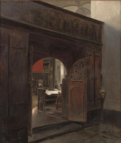 A Church Interior, 1862 - Andreas Achenbach
