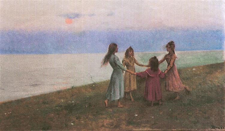 Girls dancing by the sea - Joan Brull
