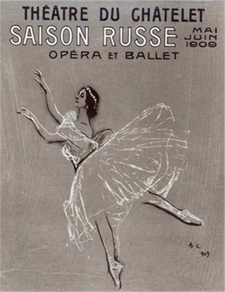 Poster for the 'Saison Russe' at the Theatre du Chatelet, 1909 - Valentin Serov