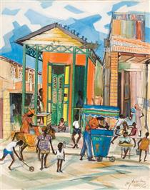Fresco Vendor, Port Au Prince, Haiti - Beauford Delaney