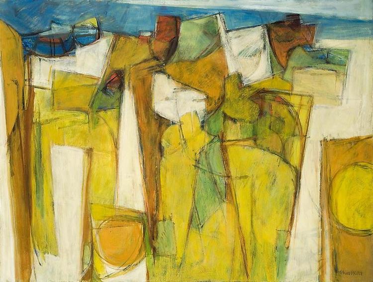 Yellow Landscape, c.1965 - Hale Woodruff