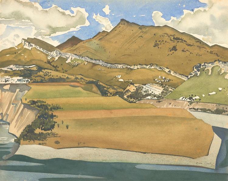 Waipara Gorge, North Canterbury, 1939 - Rita Angus