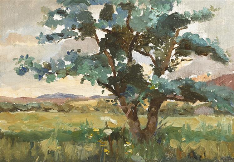 TREE IN A LANDSCAPE - Nathaniel Hone the Younger