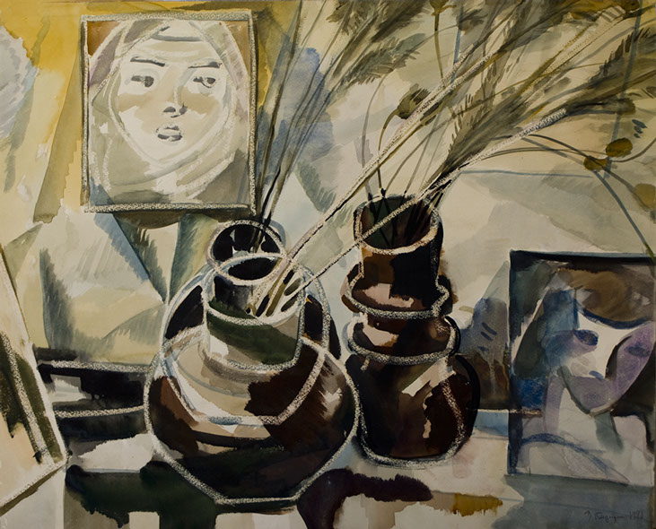 Still Life (with a Portrait of a Girl), 1981 - Petros Malayan