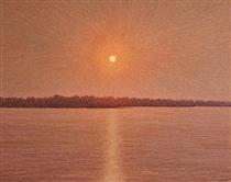 Sunrise over the Dnipro River - Иван Степанович Марчук