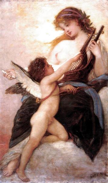 Muse (Amor and Psyché), c.1880 - Карой Лотц