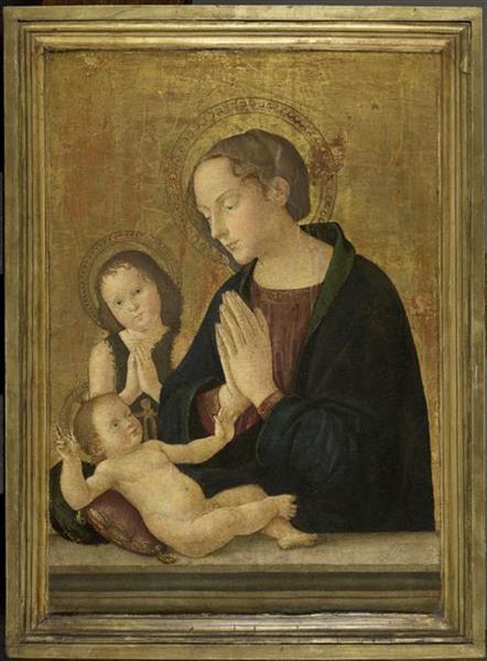 La Vierge En Prière Devant L'enfant Et Saint Jean - Антониаццо Романо
