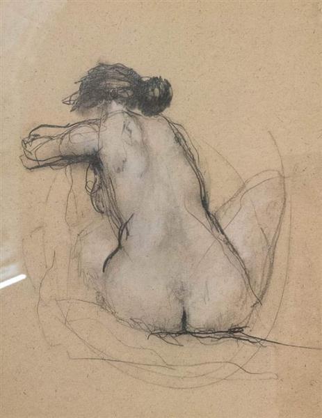 Nude From Behind, c.1987 - Oleg Holosiy